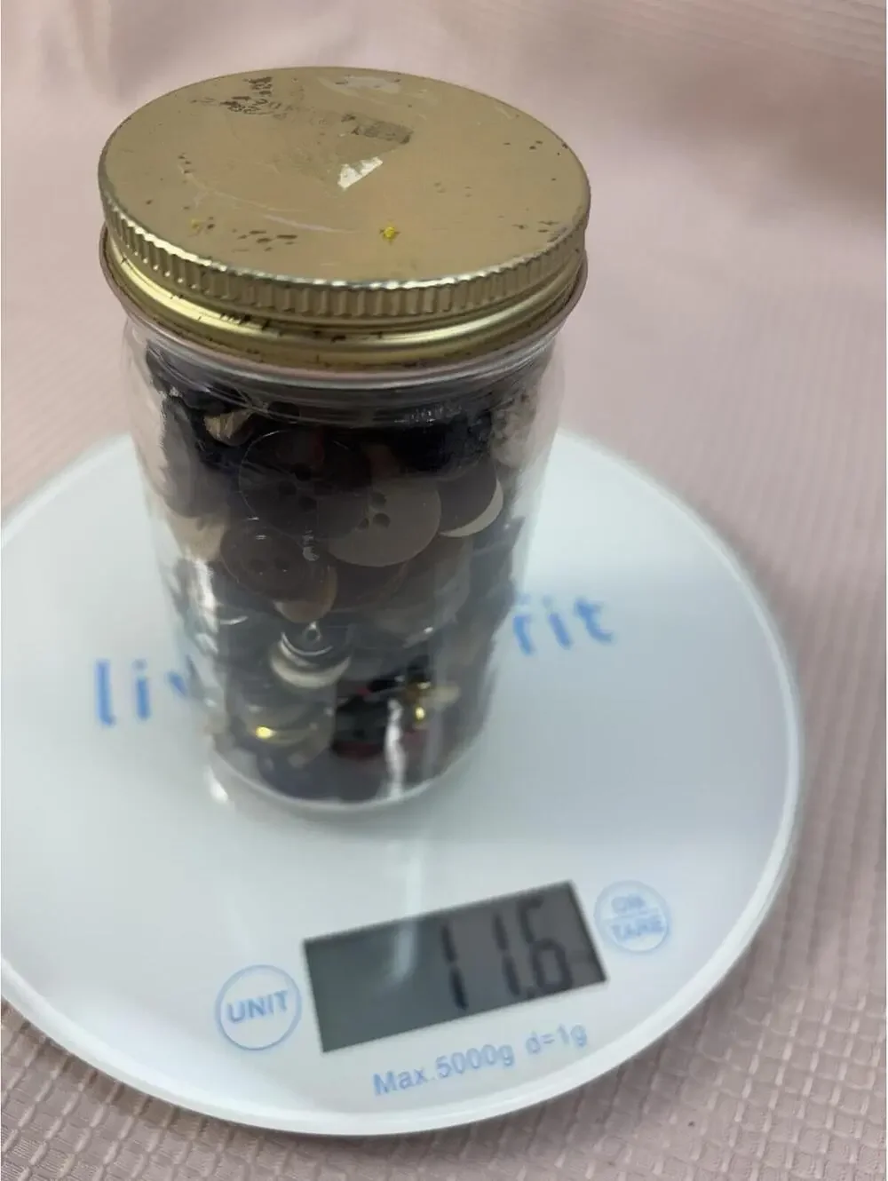 220 - Unmarked Mixed Lot Of Buttons In Jar